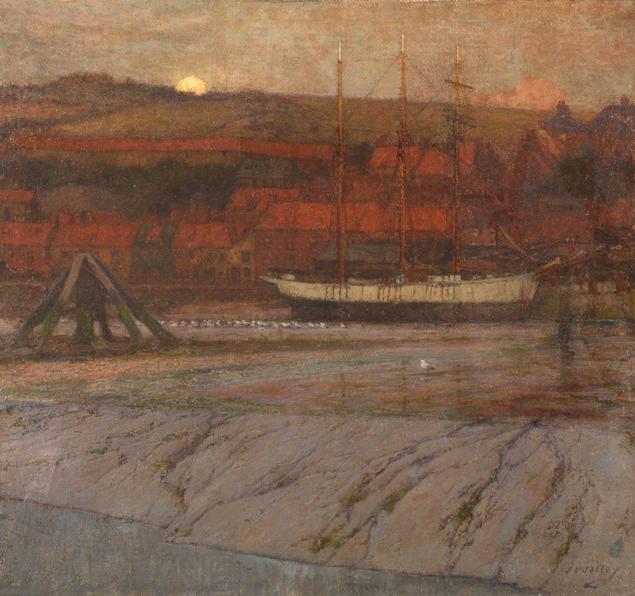 Lavvann på Esk, nær Whitby av James Valentine Jelley