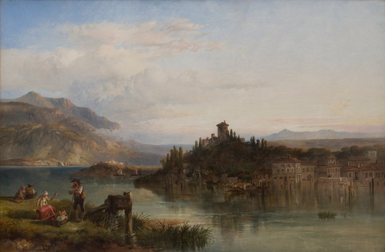 Morgen ved Gardasjøen, Italia, 1861 av James Vivien de Fleury