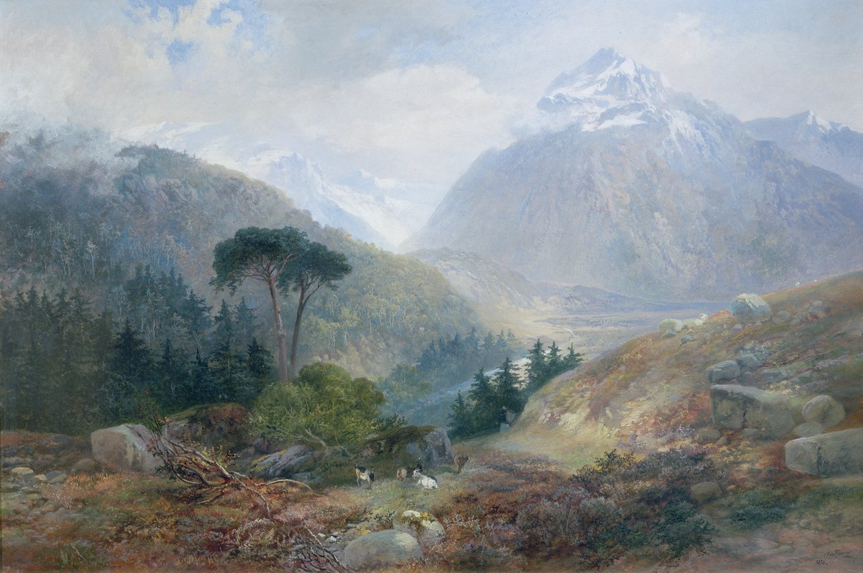 Utsikten mot Fenderthal, Tyrol, 1870 av James Vivien de Fleury