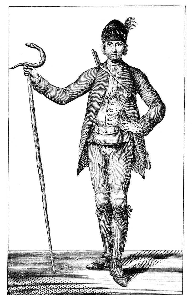James Boswell, esq i kjolen til en væpnet korsikansk høvding, 1769. av James Wale