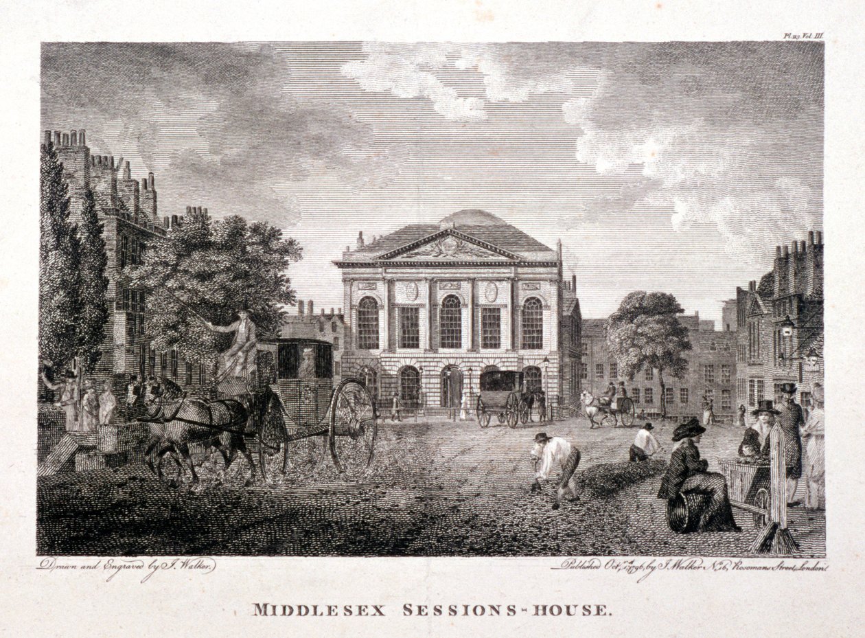 Clerkenwell Green, Finsbury, London, 1796 av James Walker