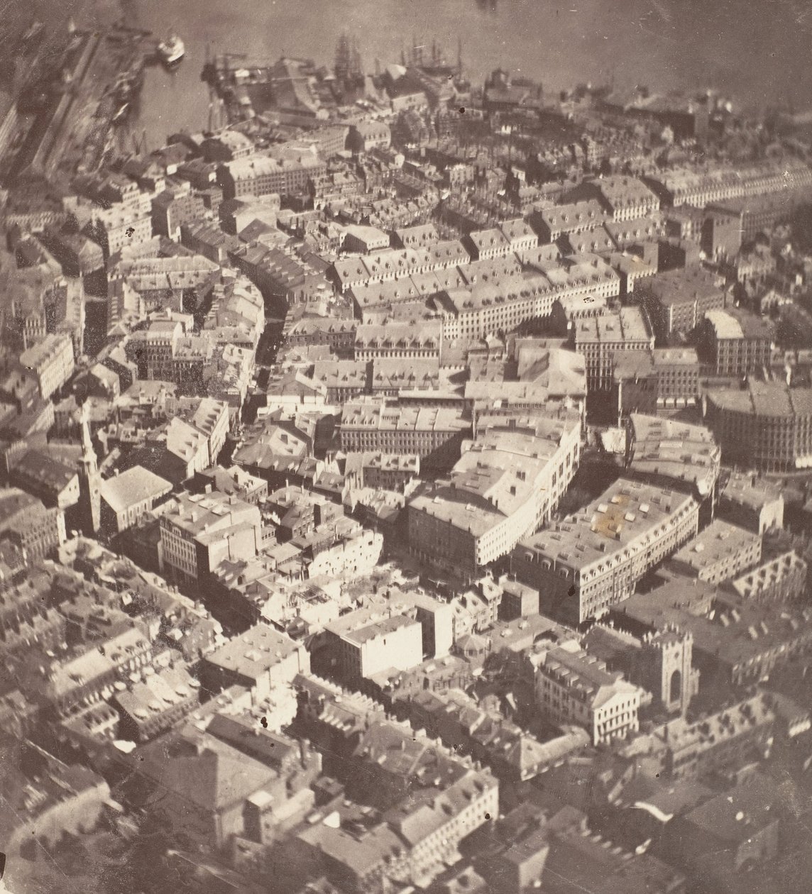 Boston, som ørnen og villgåsen ser det, 1860. av James Wallace Black