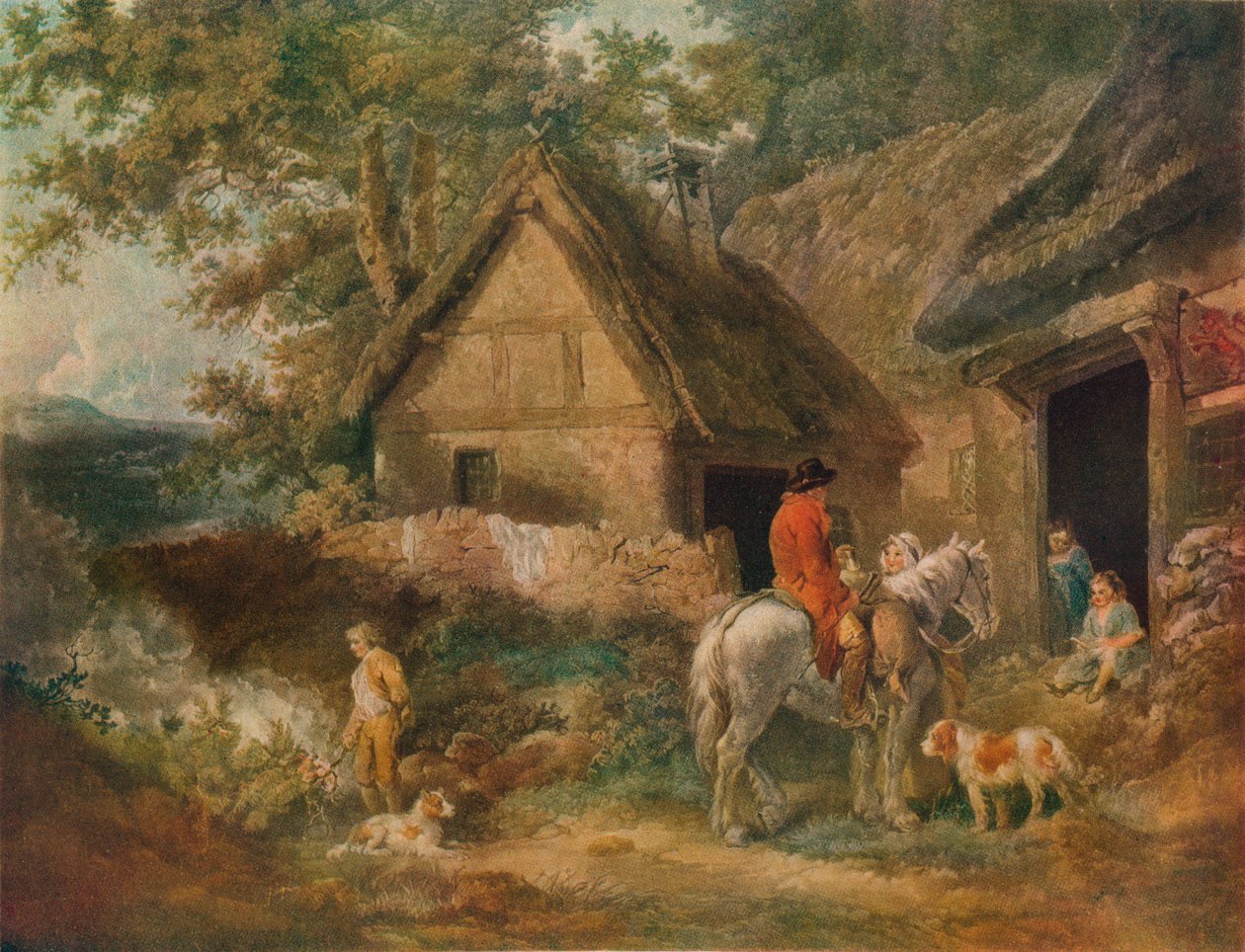 En gutt ansatt Burning The Weeds, 1799 av James Ward