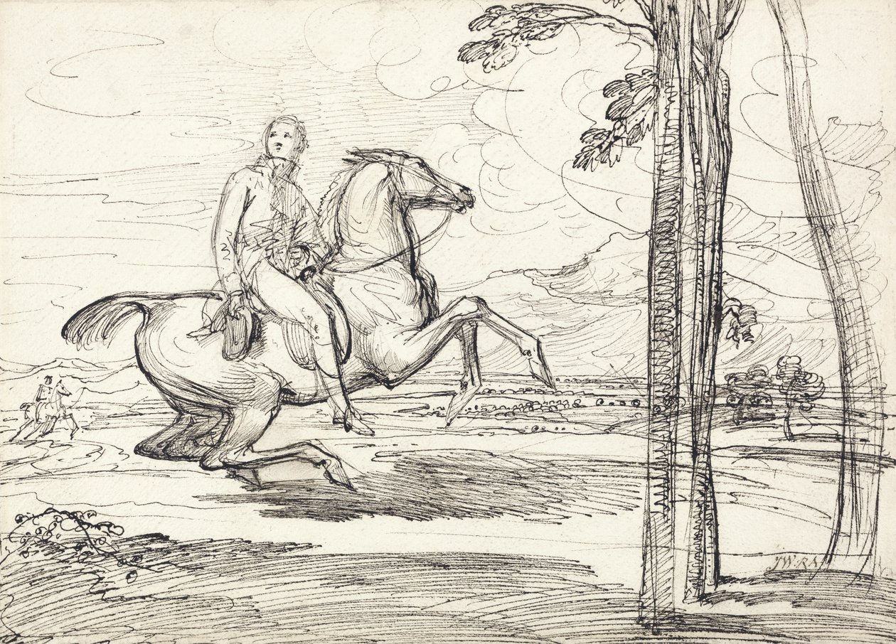 A Horseman in a Landscape, sannsynligvis en studie for 