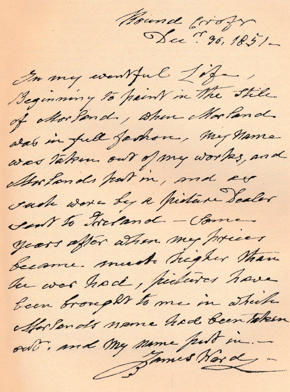 Et brev fra James Ward, 1851 1904 av James Ward