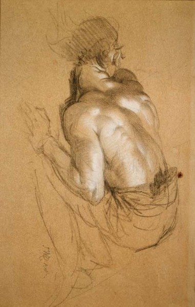 Crouching Man, studie for 