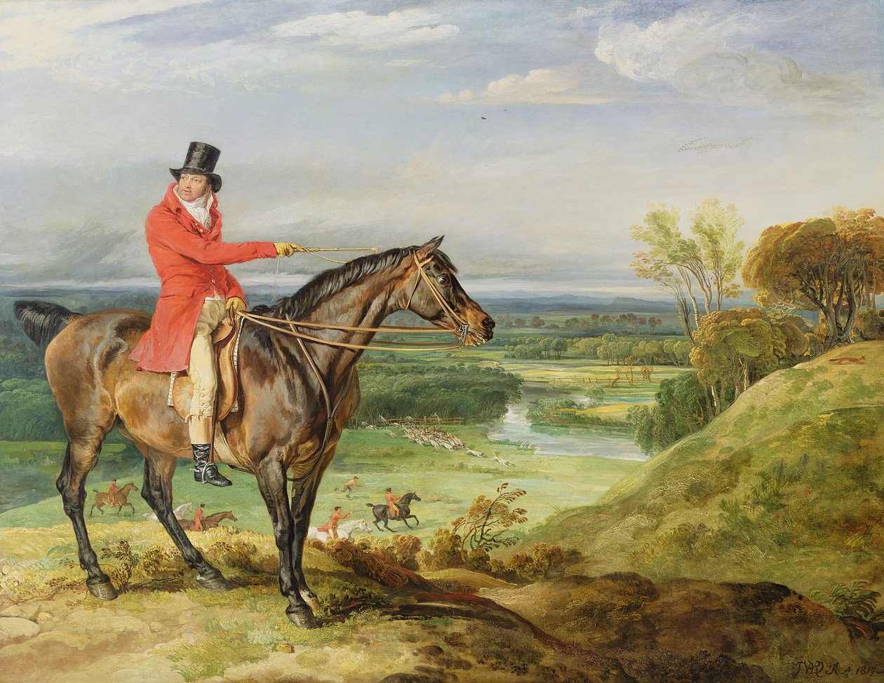 John Levett på jakt i parken ved Wychnor, Staffordshire av James Ward