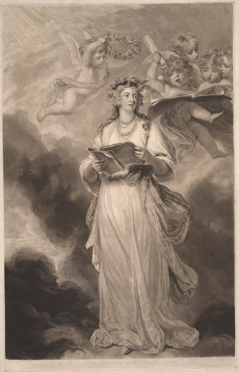Fru Billington som St. Cecilia av James Ward