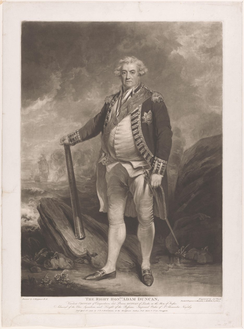 Portrett av Adam Duncan Høyre ærede Adam Duncan (tittel på objekt) av James Ward