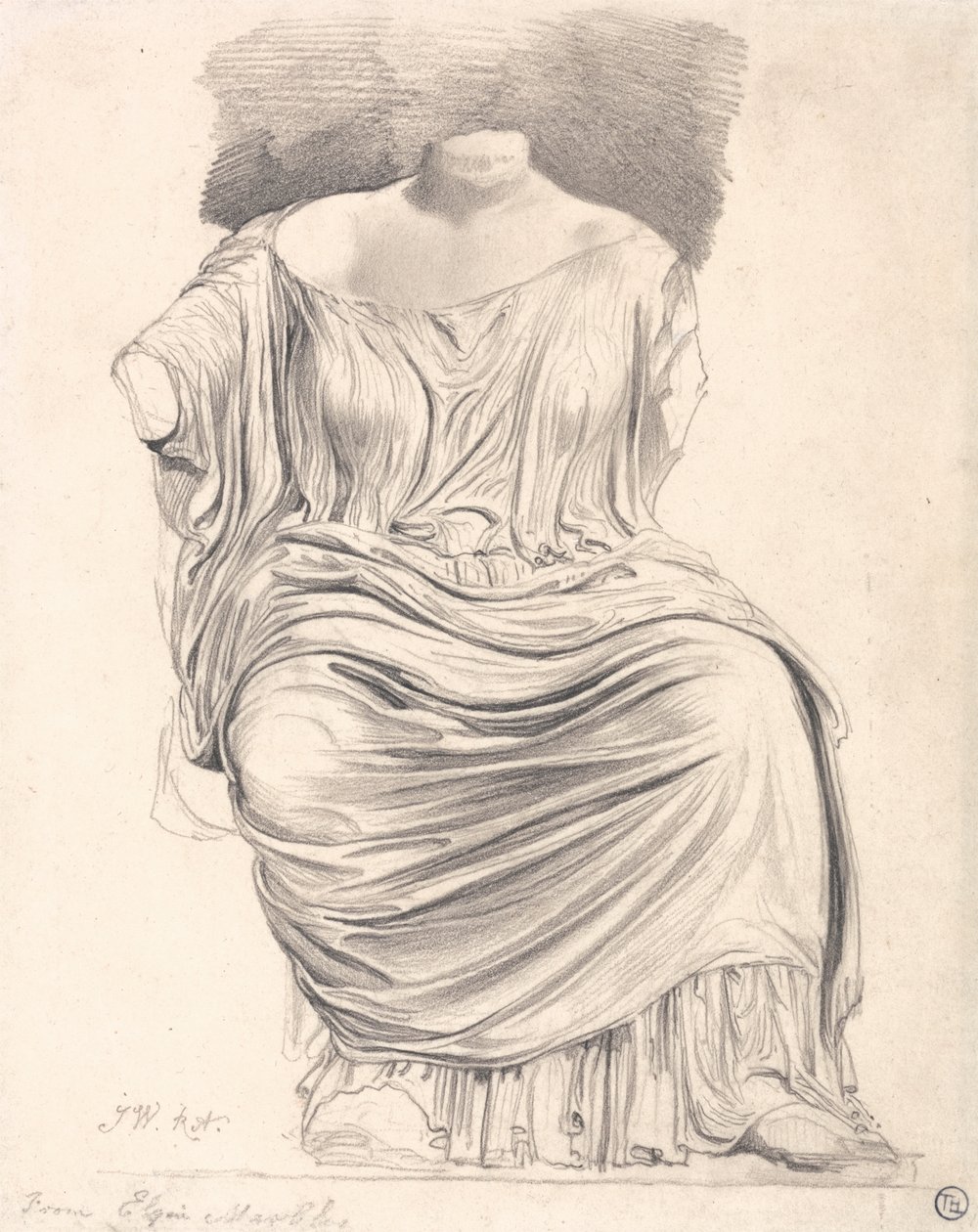 Studie av skulptur: fra Elgin Marbles av James Ward