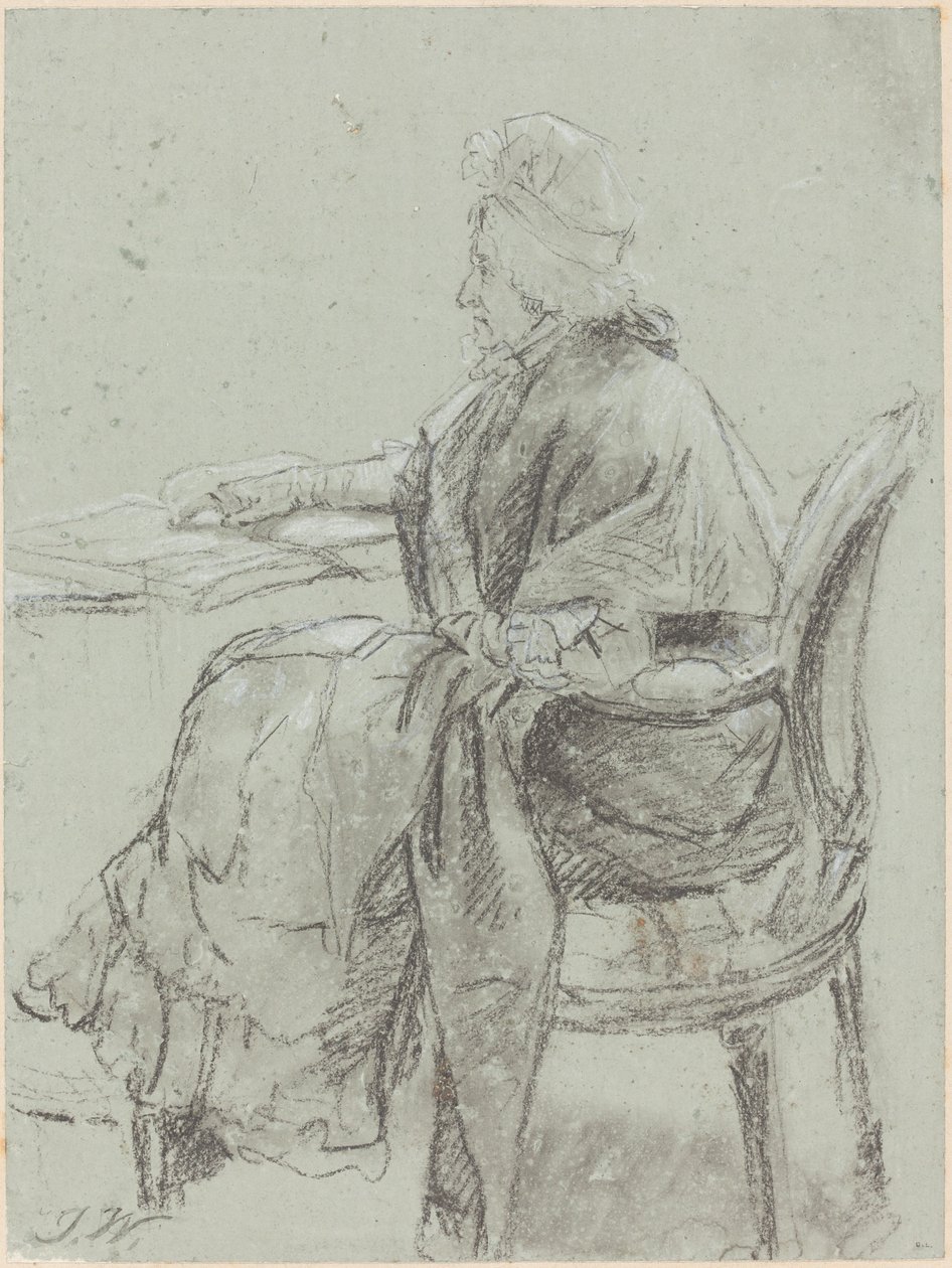 Studie av en eldre kvinne for "Ulydighet oppdaget" av James Ward