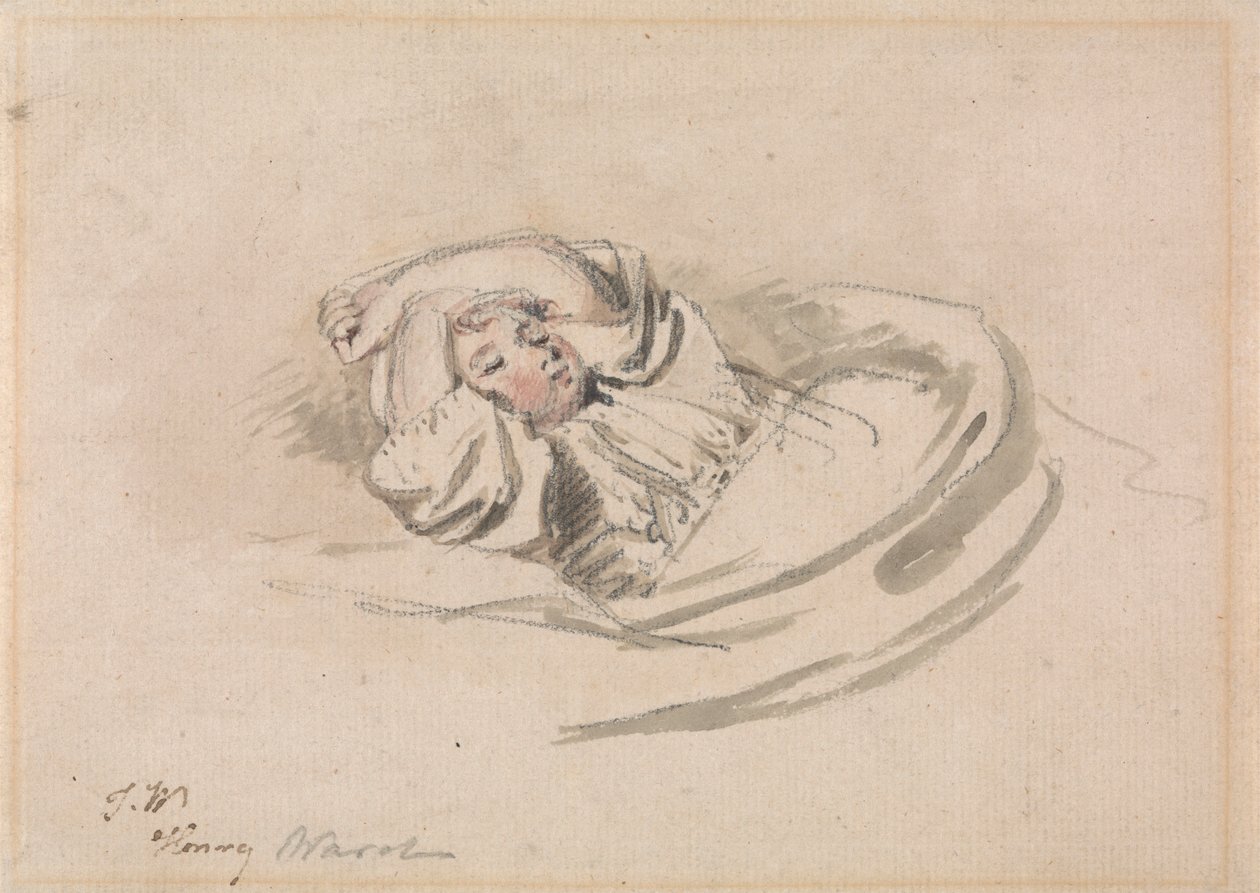 Kunstnerens sønn, Henry, sover av James Ward