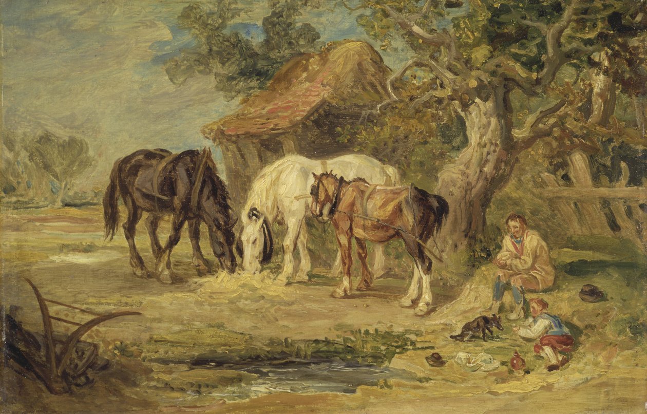 The Midday Meal, ca. 1830-40 (olje på panel) av James Ward
