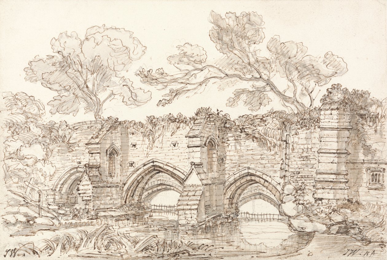 The Old Double Bridge, Bury St. Edmunds av James Ward
