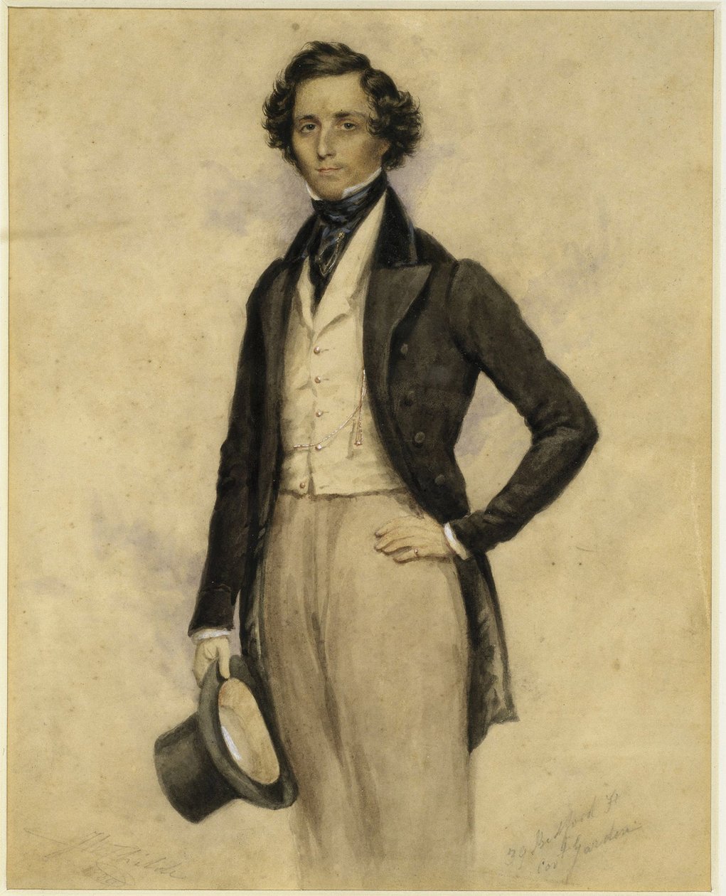 Portrett av Felix Mendelssohn Bartholdy (Hamburg av James Warren Childe