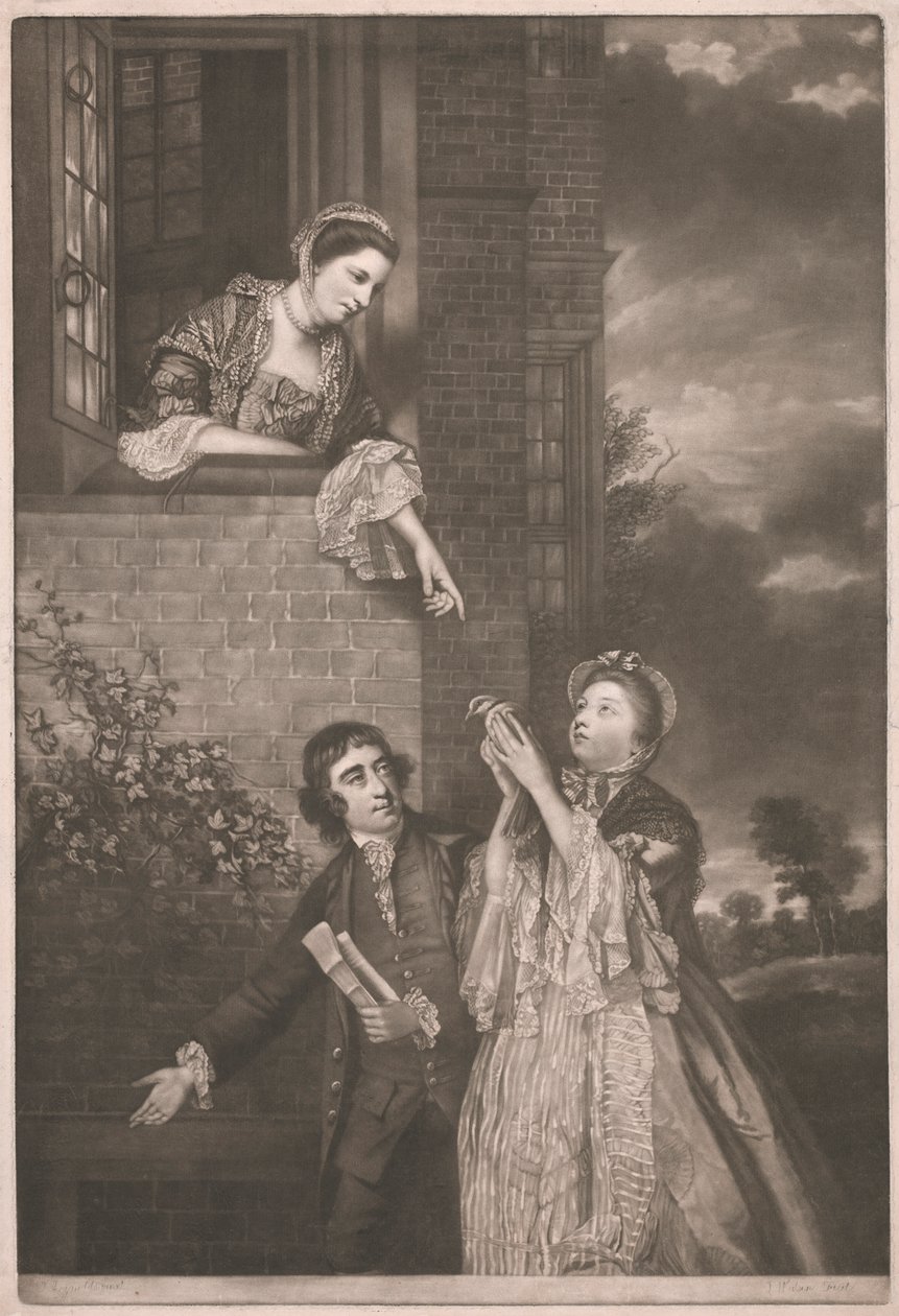 Charles James Fox, med Lady Sarah Lenox og Lady Susan Strangways av James Watson