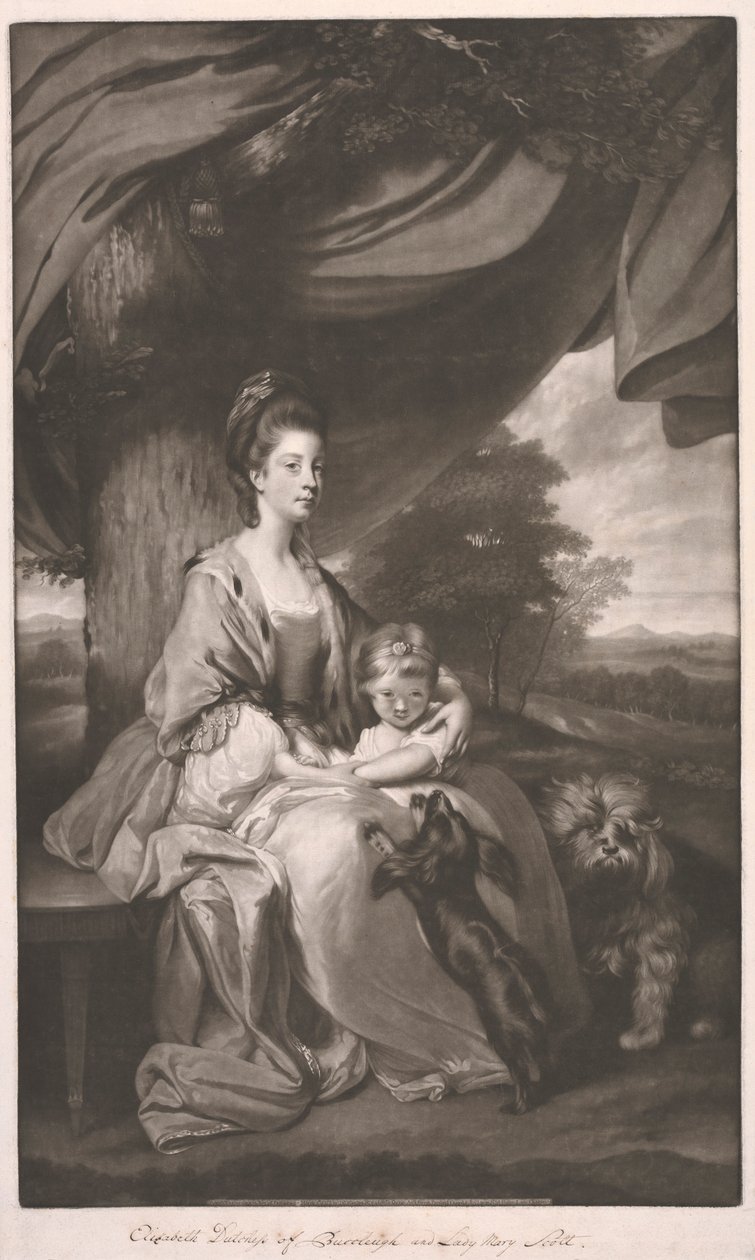 Hertuginne av Buccleuch med datteren hennes, Lady Mary Scott av James Watson