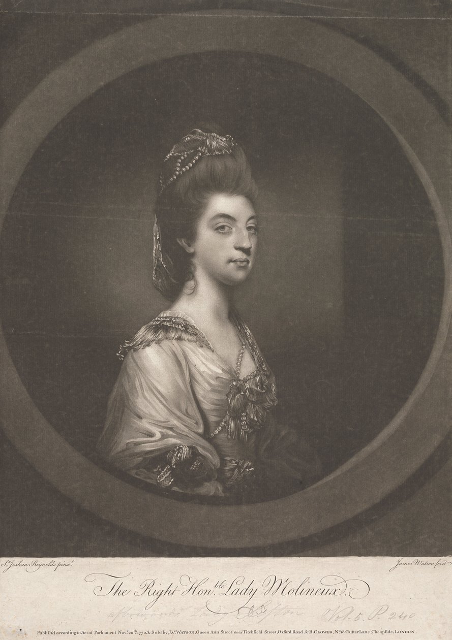 Isabella Molyneux (née Stanhope), grevinne av Sefton av James Watson