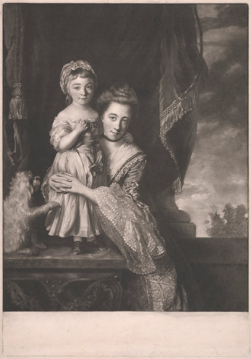 Margaret Georgiana, viscountesse av Spencer og hennes datter av James Watson