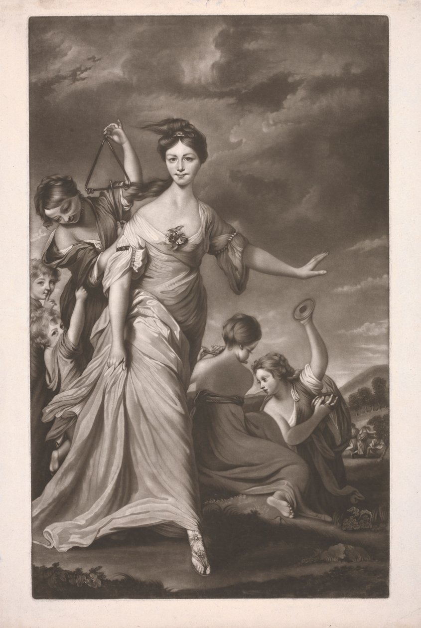 Mary Hale (née Chaloner) som Euphrosyne i 'L'Allegro' av James Watson