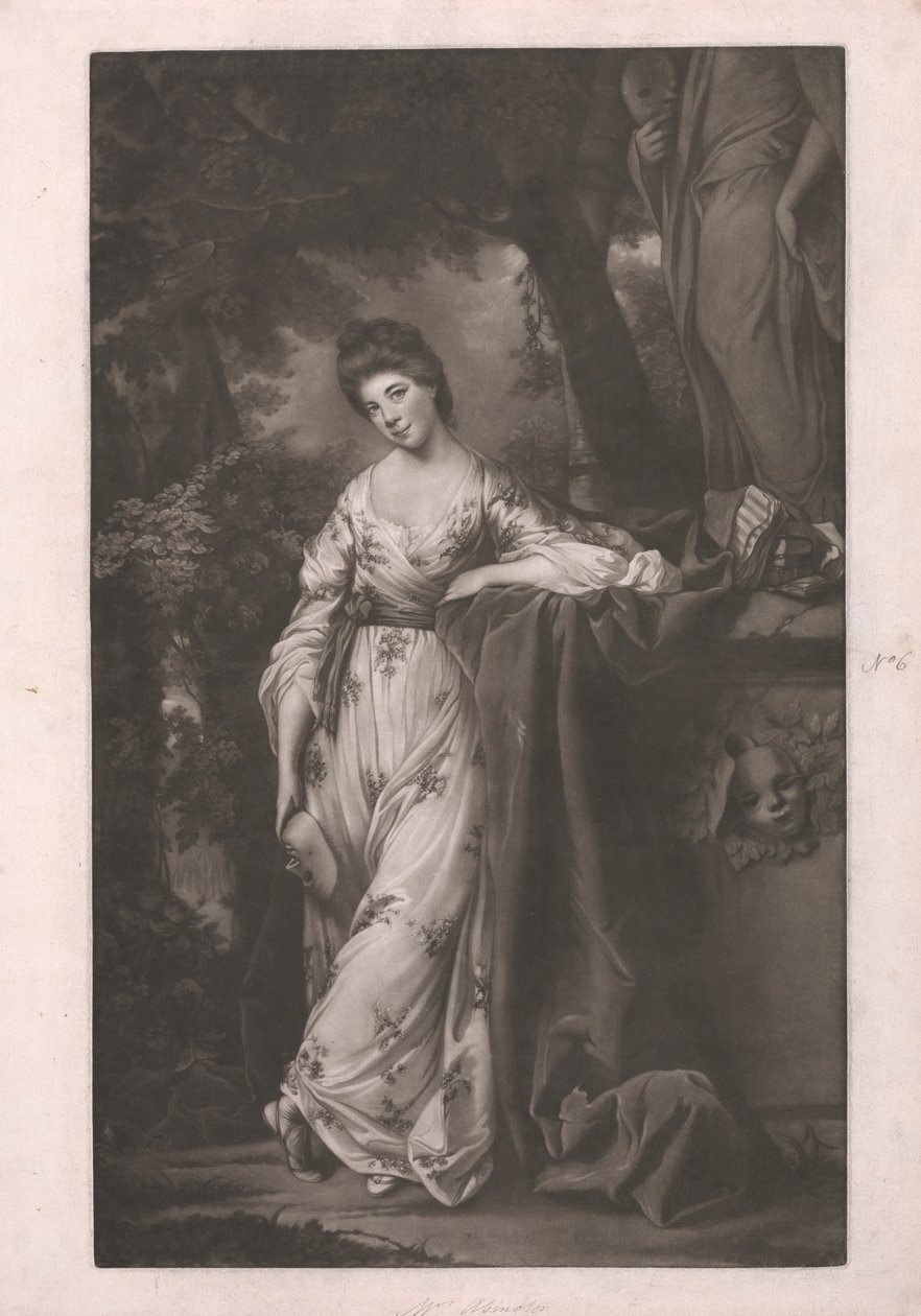 Mrs. Abington som 'the Comic Muse' av James Watson