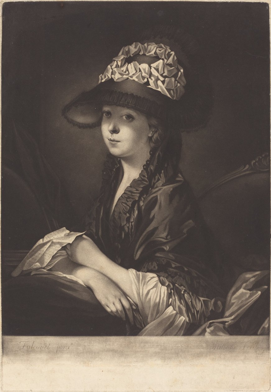 Lucinda, frøken Moore av James Watson after Pierre Etienne Falconet