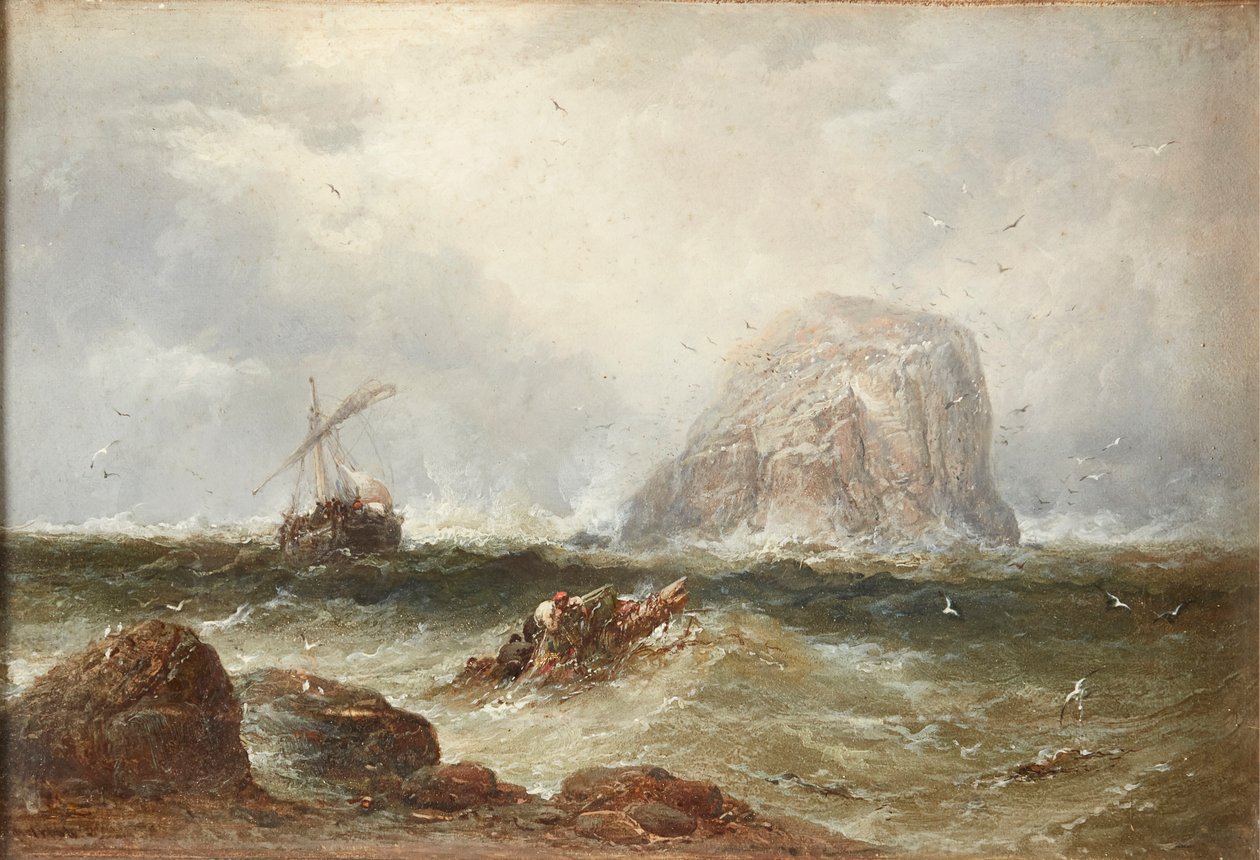Off the Bass Rock (olje på lerret) av James Webb