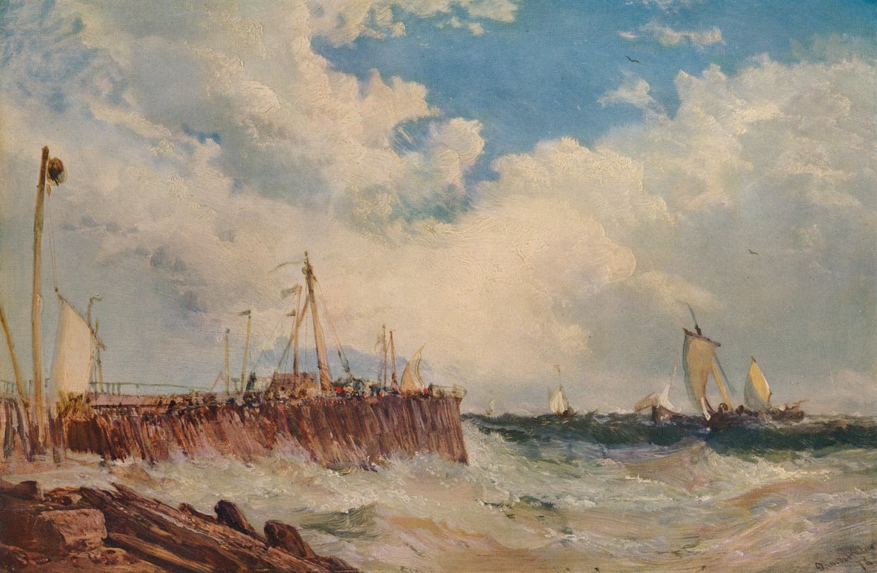 På kysten av Holland, 1876, 1938 av James Webb