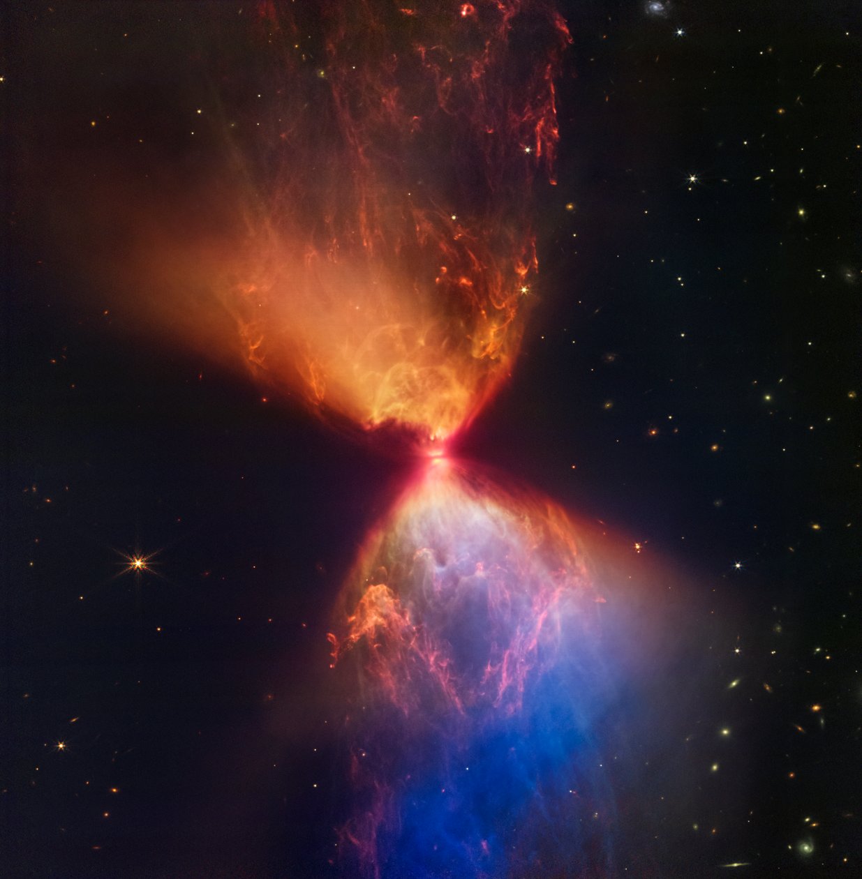 L1527 og Protostar (NIRCam Image) av James Webb Space Telescope (NASA)