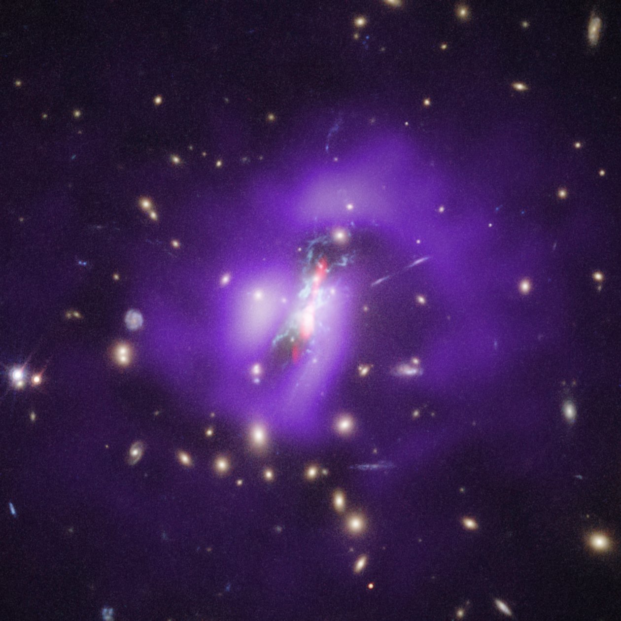 Phoenix-klyngen (Hubble, Chandra, VLA) av James Webb Space Telescope (NASA)