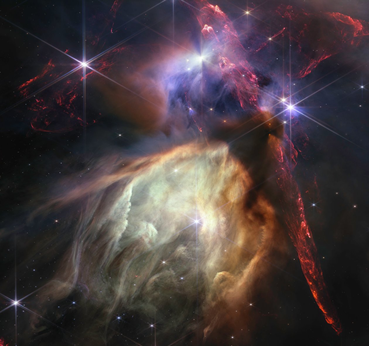 Rho Ophiuchi (NIRCam-bilde) av James Webb Space Telescope (NASA)