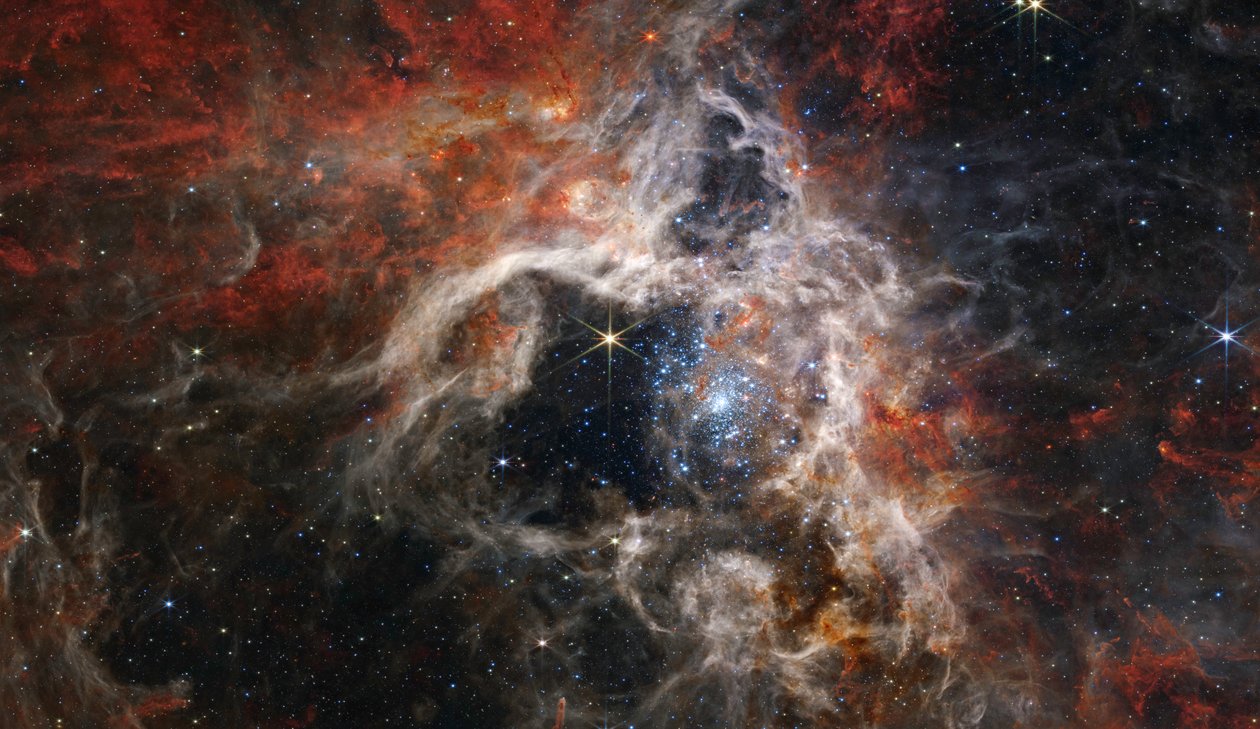 Taranteltåken (NIRCam-bilde) av James Webb Space Telescope (NASA)