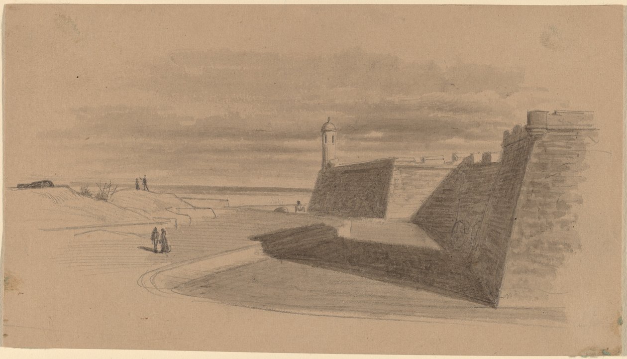 Moat ved Fort Marion, Florida av James Wells Champney