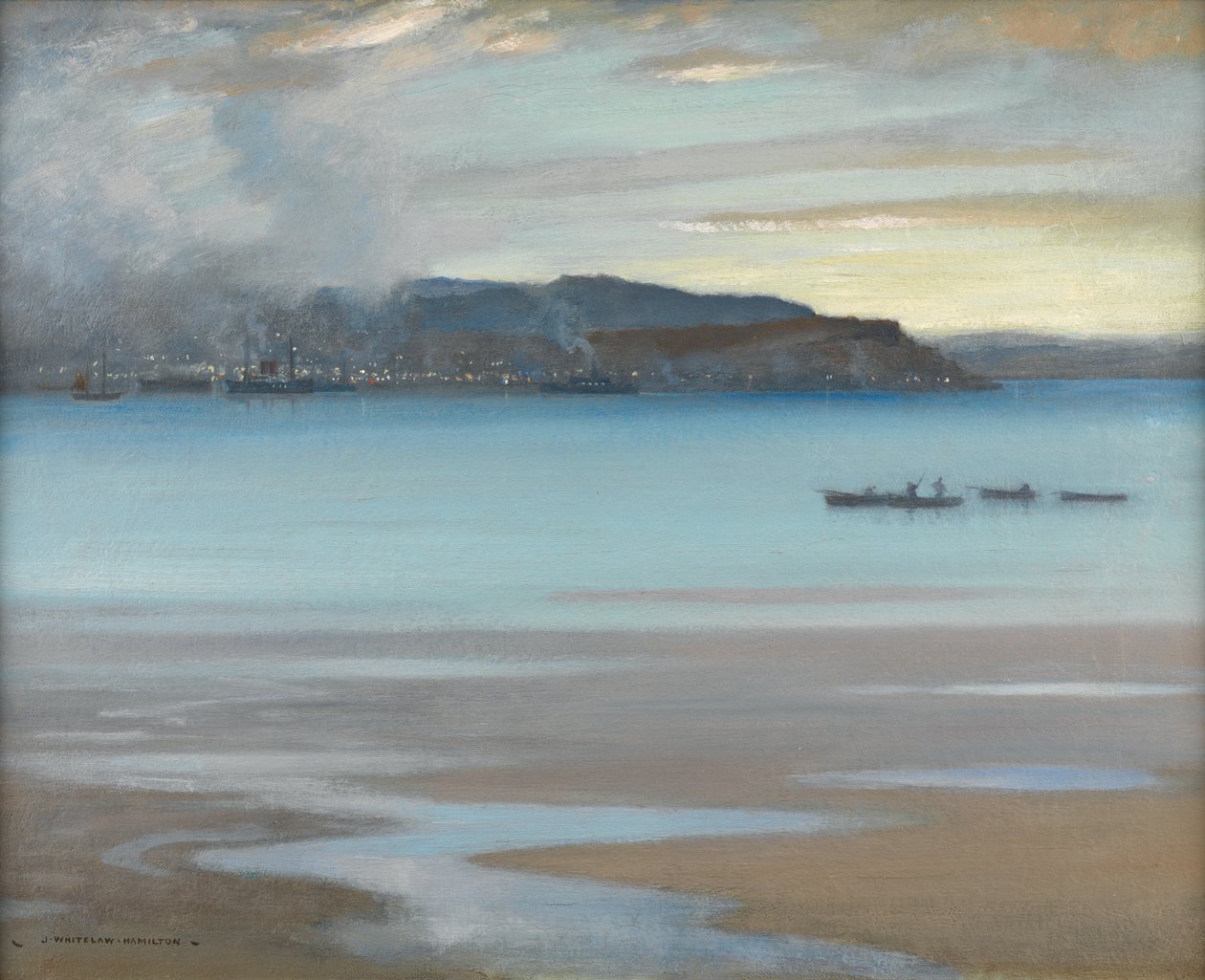 Rhu Bay (olje på lerret) av James Whitelaw Hamilton