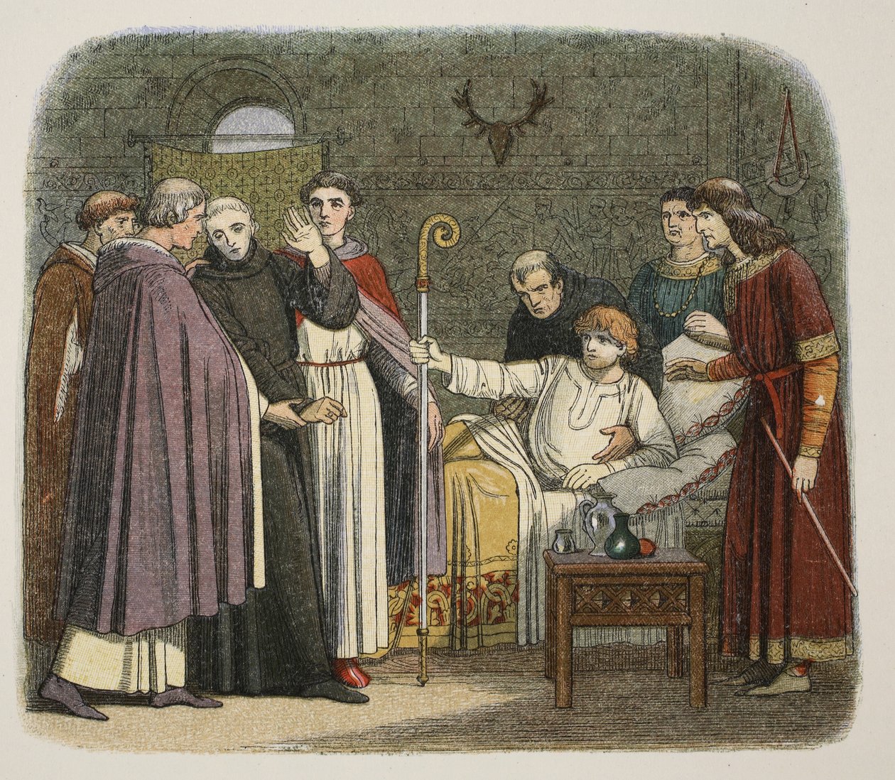 Anselm ble erkebiskop av Canterbury av William II, 1093, fra A Chronicle of England BC 55 til AD 1485, pub. London, 1863 av James William Edmund Doyle
