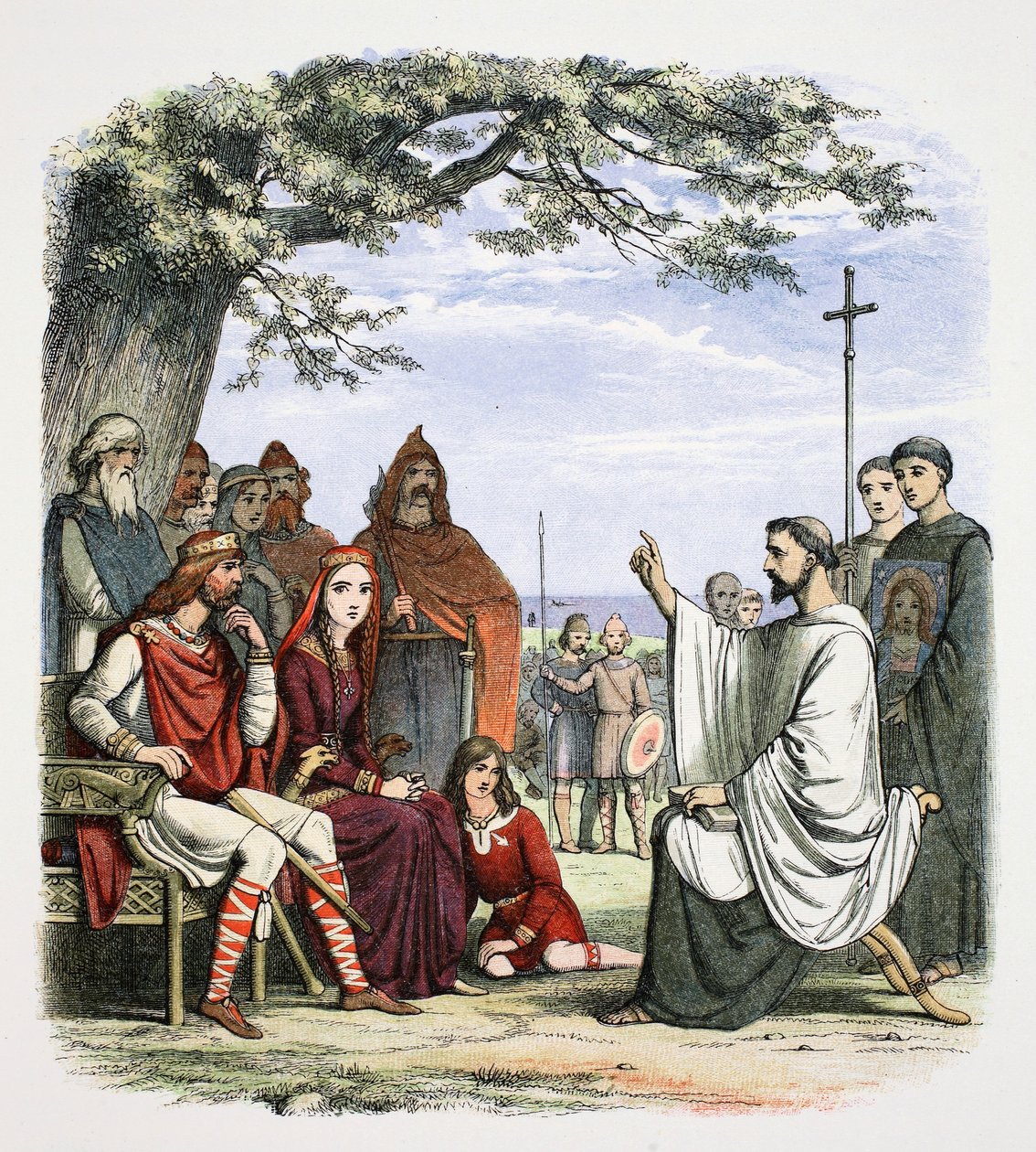 Augustine forkynte for kong Ethelbert, 597 1864 av James William Edmund Doyle