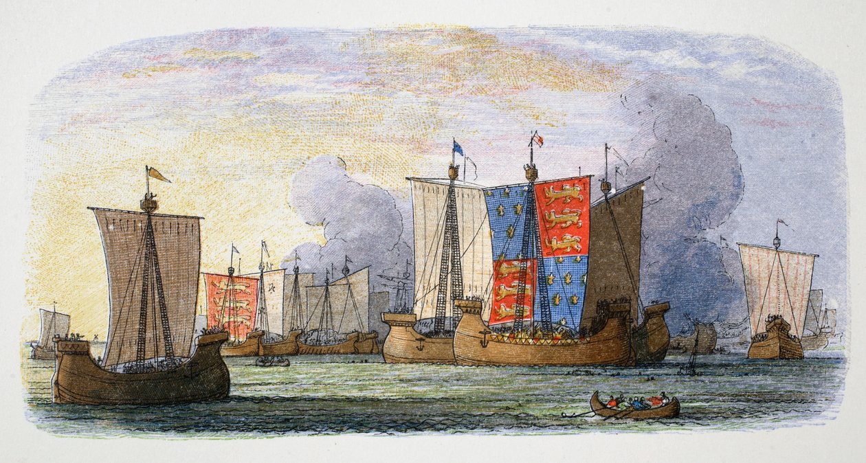 Slaget ved Sluys, 1340. av James William Edmund Doyle
