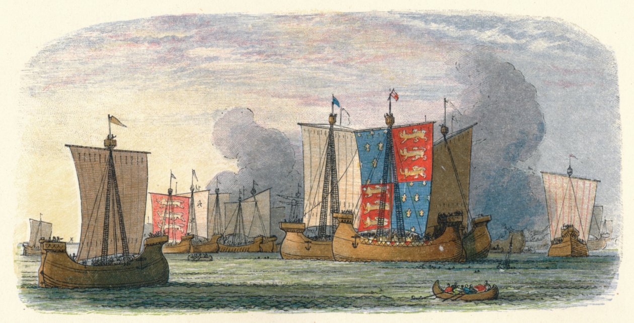 Slaget ved Sluys, 24. juni 1340 1864 av James William Edmund Doyle