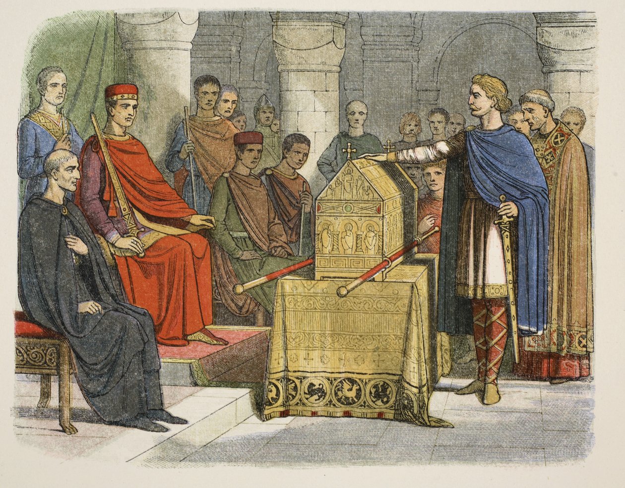 Harold II sverger troskap til hertug Vilhelm av Normandie av James William Edmund Doyle