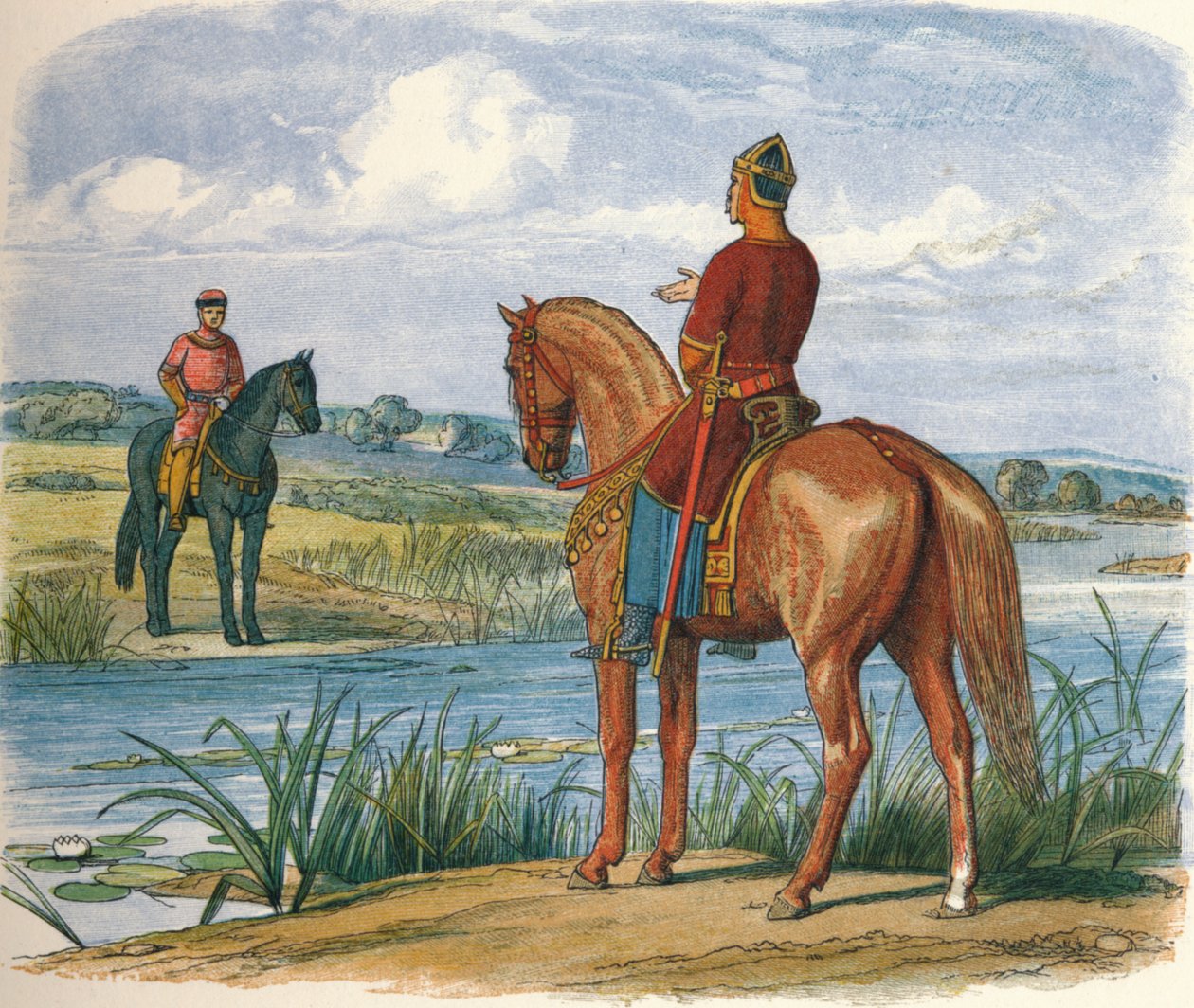 Henry og Stephen konfererer over Themsen, 1153 1864 av James William Edmund Doyle