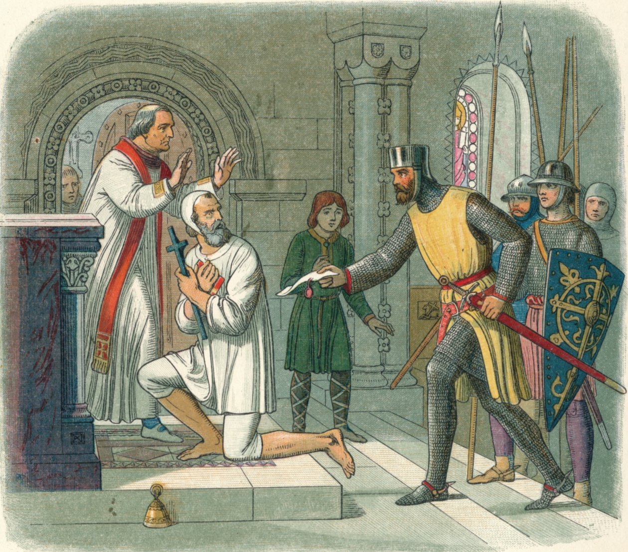 Hubert hentet fra helligdommen i Boisars, 1232 1864 av James William Edmund Doyle
