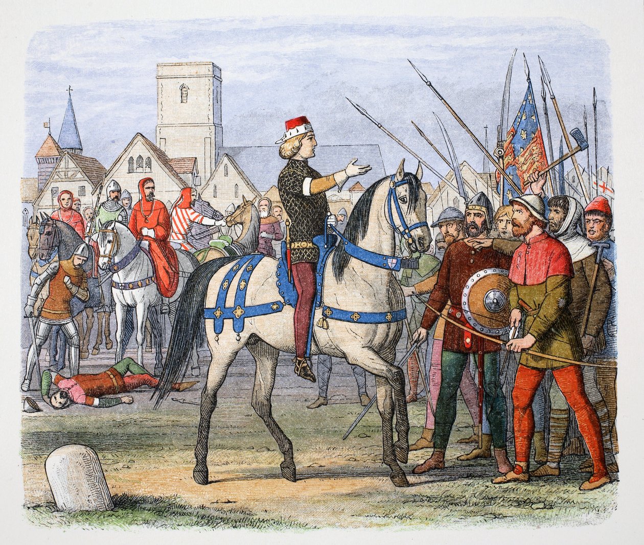 Kong Richard II møter opprørerne ved Smithfield, Peasants