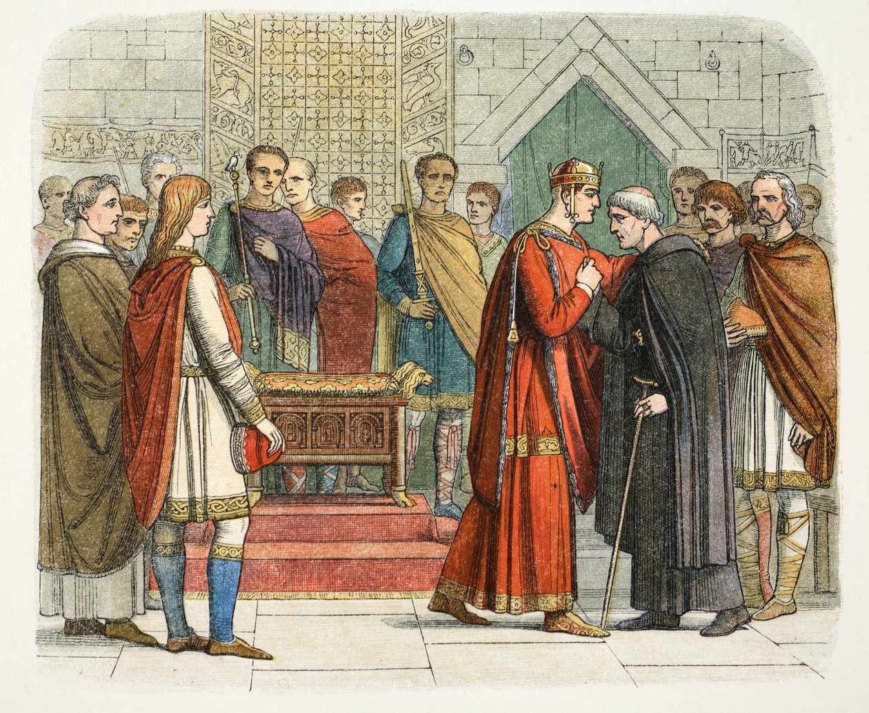 Kong William I retter retten til de engelske lederne, c1066 1864 av James William Edmund Doyle