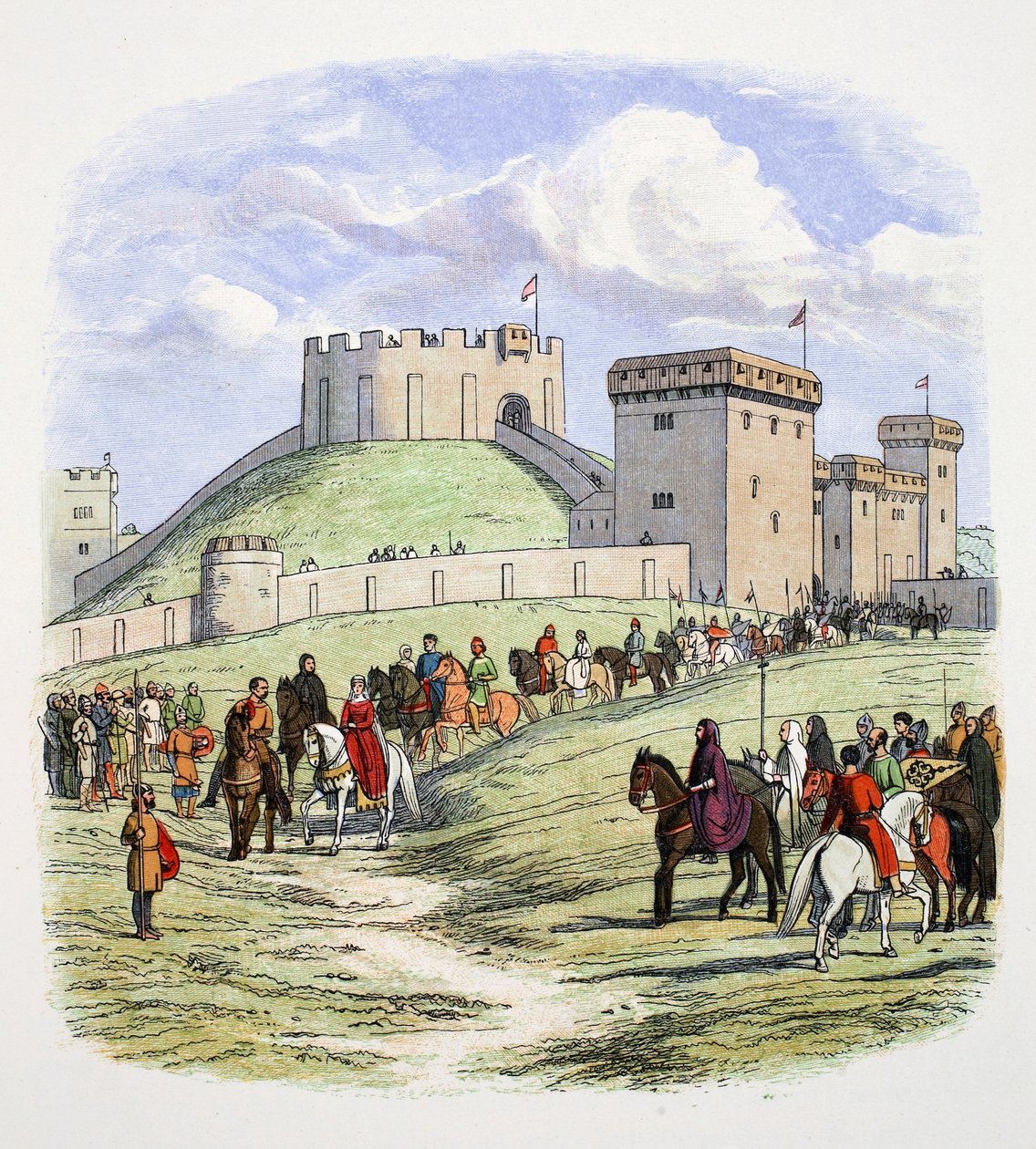Matilda har tillatelse til å trekke seg fra Arundel, Sussex, 1139 1864 av James William Edmund Doyle