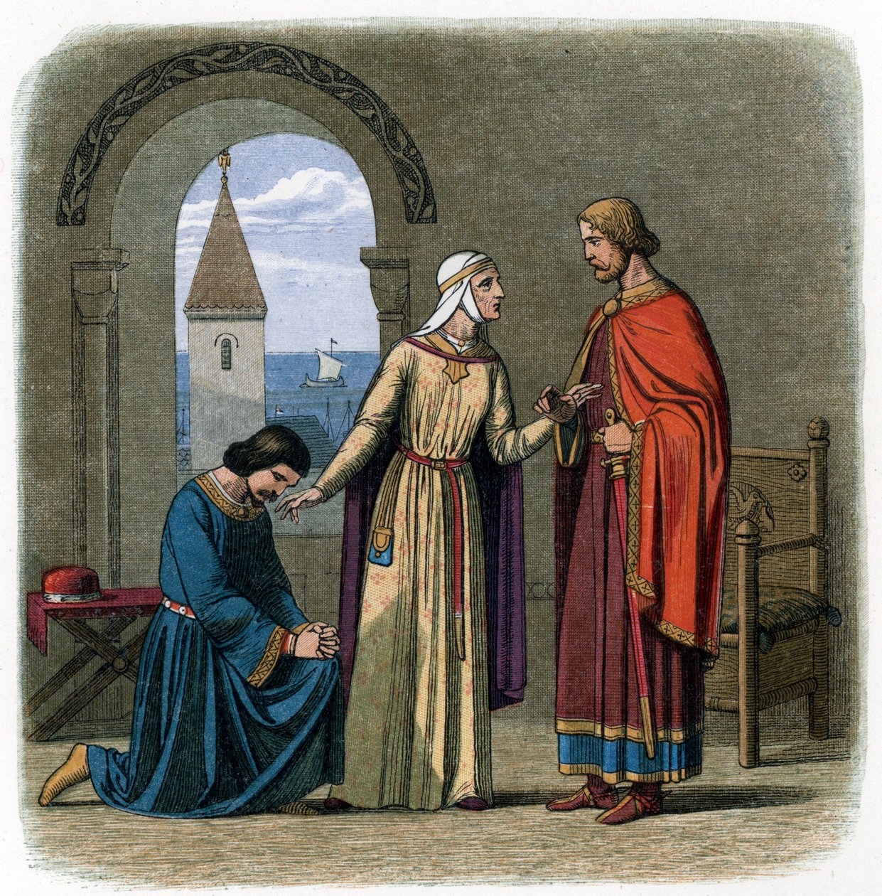 Etter råd fra sin mor, Eleanor av Aquitaine, kong Richard I av James William Edmund Doyle