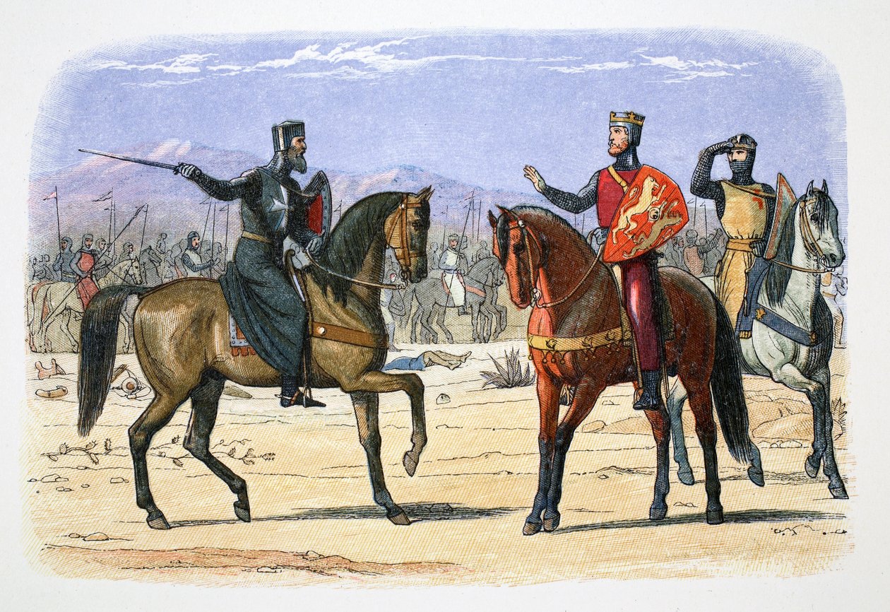 Richard I av England og Mesteren av St John, Jaffa, 1191 1864 av James William Edmund Doyle