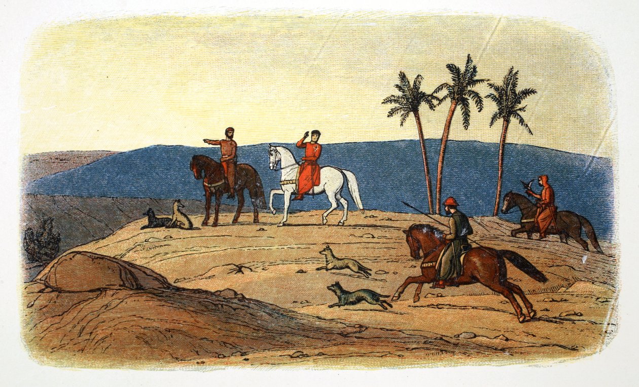 Richard I av England nekter å se på Jerusalem, etter å ha mislyktes i å erobre det, 1192 1864 av James William Edmund Doyle