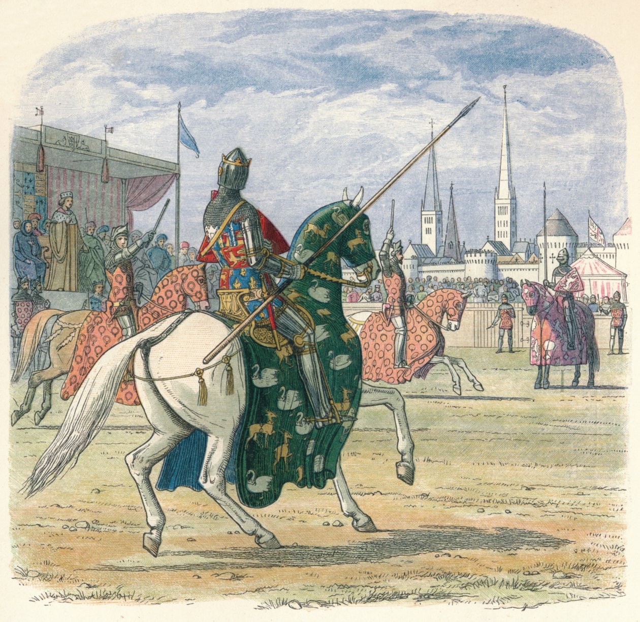 Richard stopper duellen mellom Hereford og Norfolk, 1398 1864 av James William Edmund Doyle