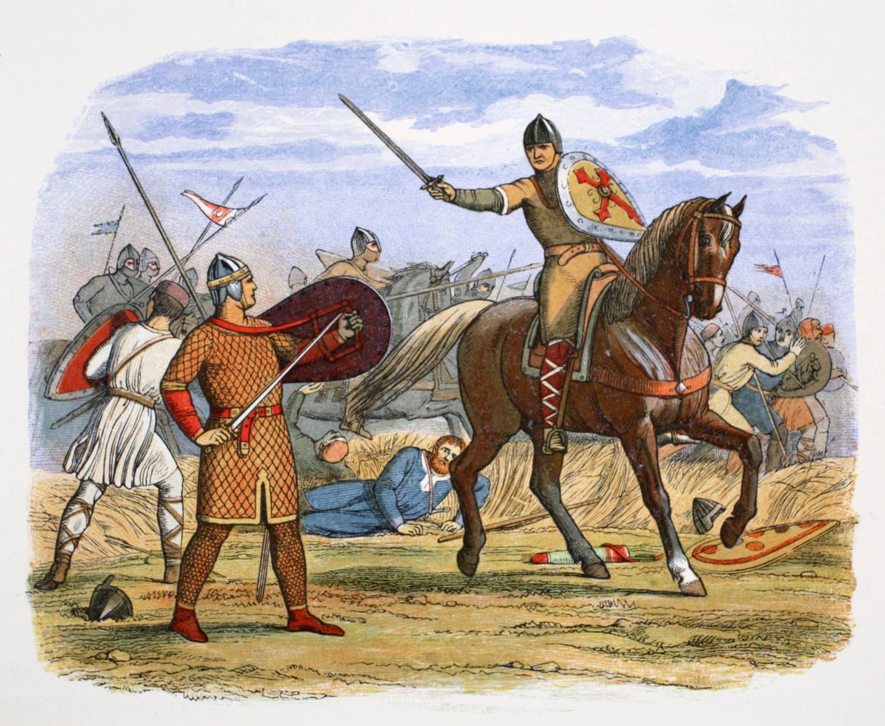Robert, hertugen av Normandie, tatt til fange i slaget ved Tinchebraye, Normandie, 1106 1864 av James William Edmund Doyle