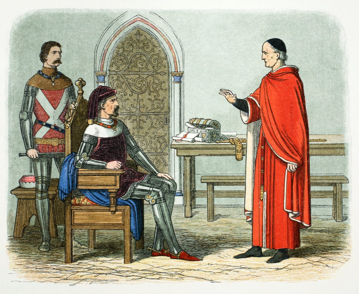 Sir William Gascoigne nekter å dømme en prelat eller jevnaldrende, 1405 1864 av James William Edmund Doyle